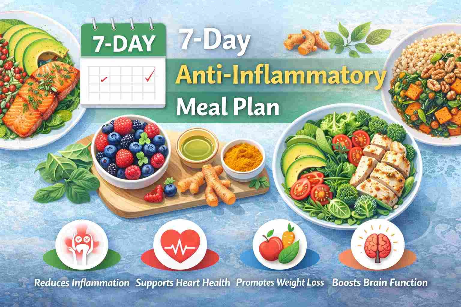 7 Day Anti Inflammatory Meal Plan – A Complete Guide Beginner-Friendly
