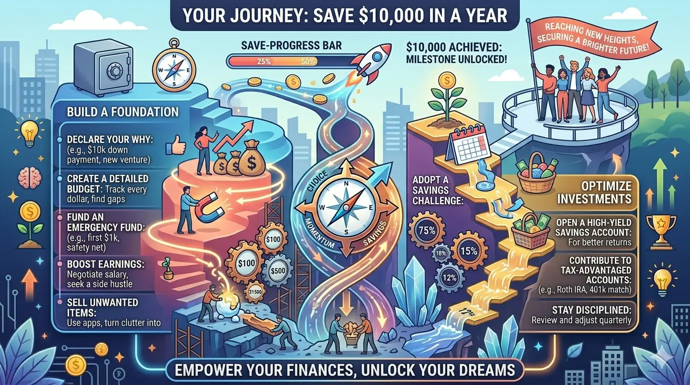How to Save $10000 in a Year: A Complete  Guide Financial Step-by-Step